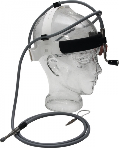 Stirnlampensystem mit Fokussieroptik starr